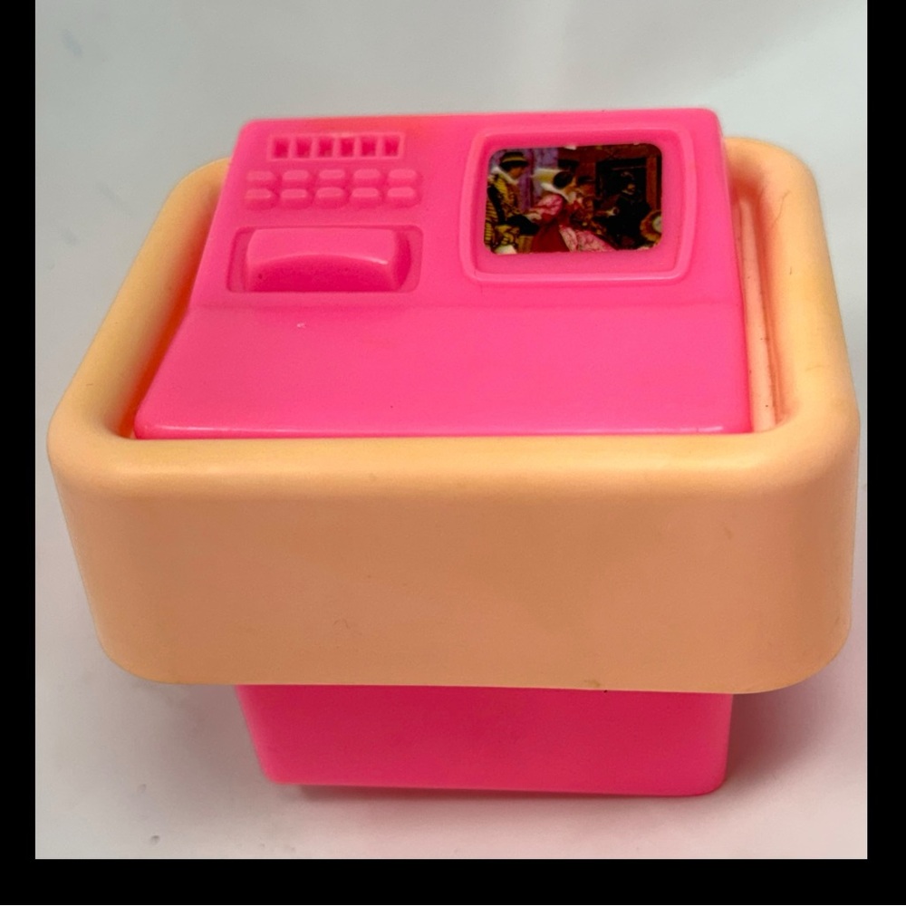 Vintage Barbie Dream House Computer Desk 1977 Mattel Pink Office Accessory